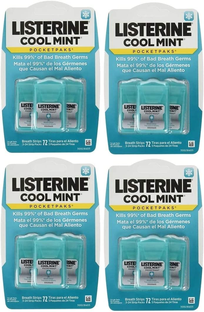Listerine PocketPaks, Cool Mint, 24 Strips (Pack of 12) by Listerine