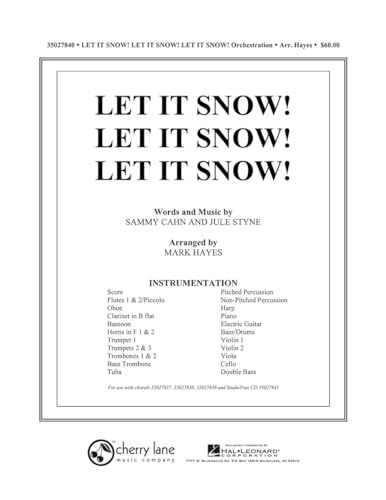 Let It Snow! Let It Snow! Let It Snow! - Orchestra - Stimmen-Set