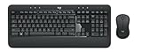Logitech MK540 Advanced Kabellose Tastatur und Maus Combo für Windows, US QWERTY-Layout - Schwarz