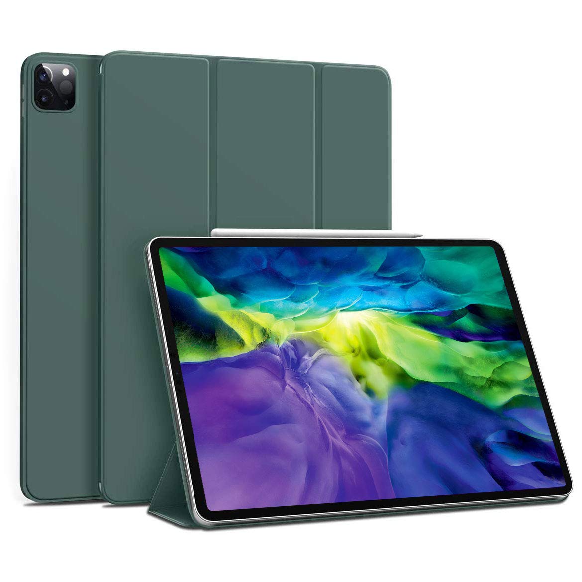 Arktis iPad Pro Hülle, magnetisches Smart Case kompatibel mit iPad Pro 11" (2020/2021) [Sleep & Wake-Up-Funktion] Schutzhülle Smart Cover Case Nachtgrün