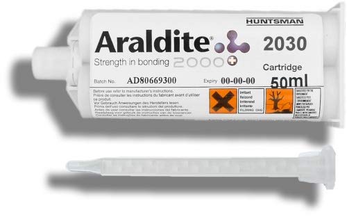 Araldite 2030 | 50 ml Doppelkartusche mit ZMS | Araldite | Huntsman | Zwei Komponenten Kleber 2K Kleber | Klebstoffkartusche | Zwei Komponenten 2K Klebstoff