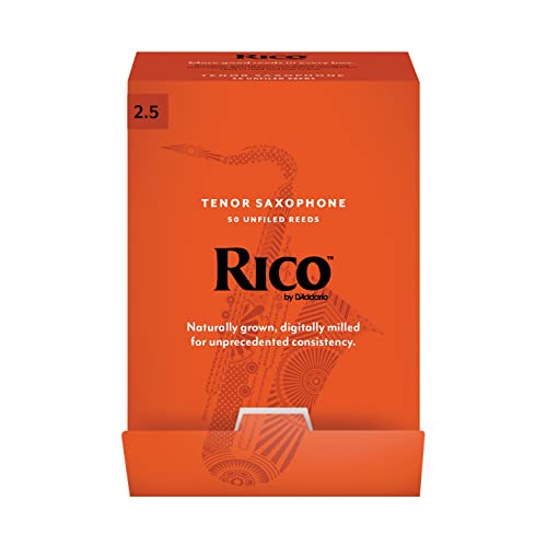 Rico by D'Addario Blätter für Tenorsaxophon, Stärke 2,5, 50er-Packung