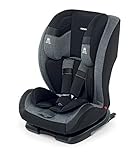 Foppapedretti Re-Klino Fix IsoFix Autositz, Gruppe 1/2/3 (9–36 kg), für Kinder von 9 Monaten bis ca 12 Jahren, schwarz