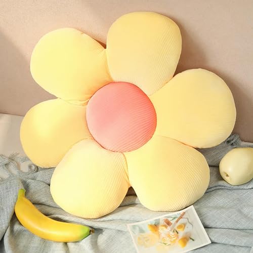 GagaLu Große Größe Plüsch Sonnenblumenkissen gefüllt Blume Sitzkissen Stuhl dekoriert niedlich Geschenk 70cm 1