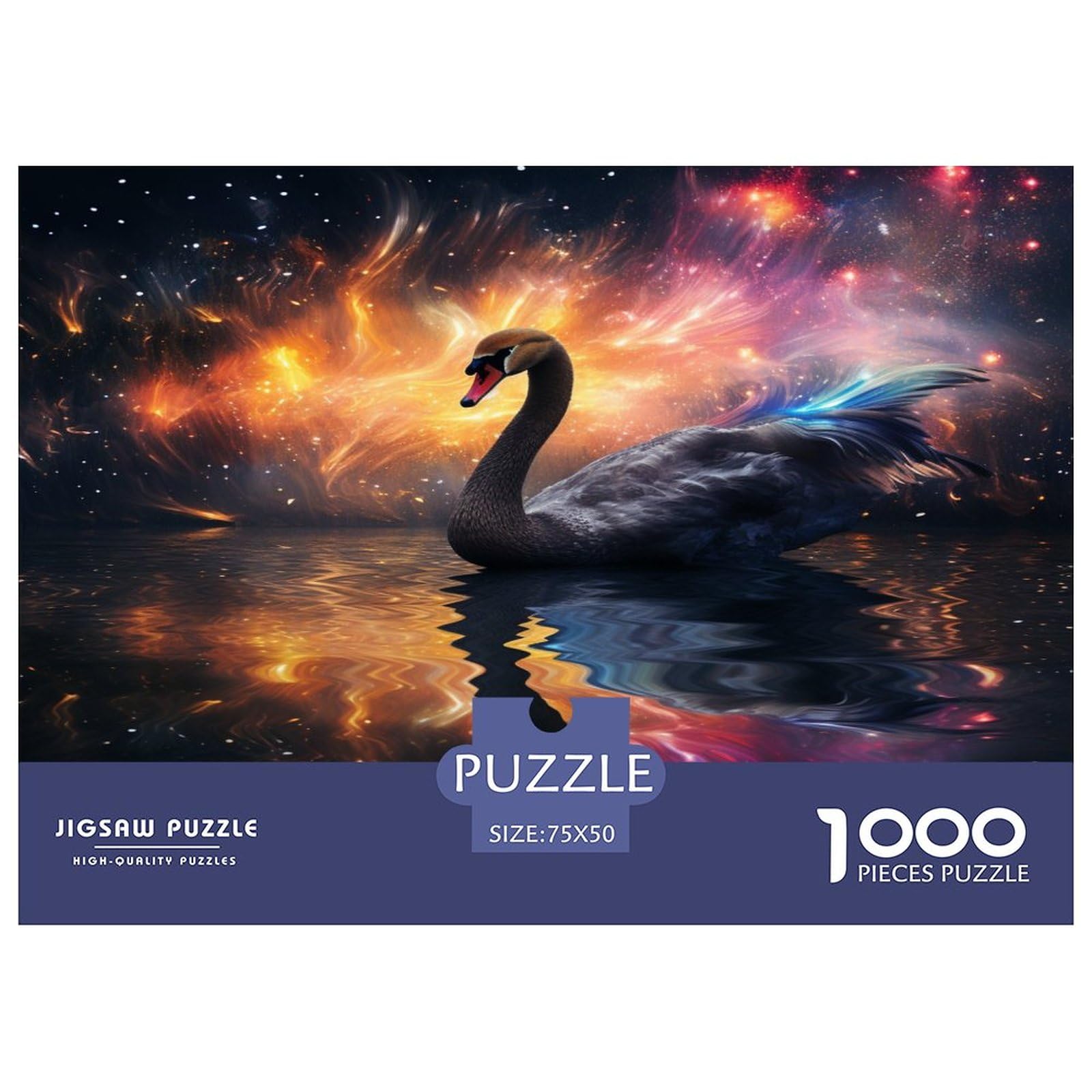 Animal Black Swan Puzzle Erwachsene 1000 Teile Family Challenging Games Lernspiel Geburtstag Moderne Wohnkultur Stress Relief Toy 1000pcs (75x50cm)