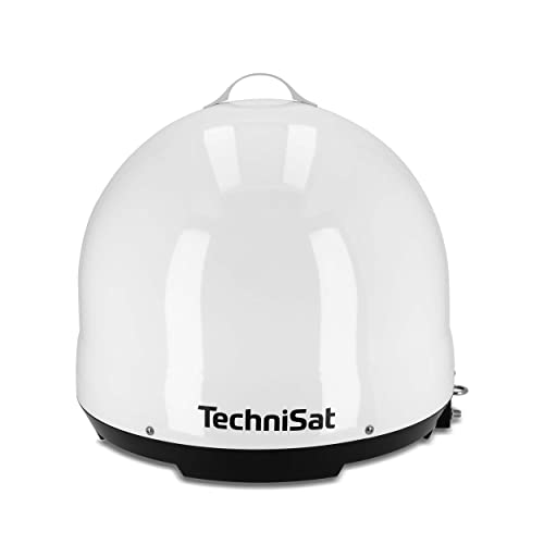 TechniSat SKYRIDER Dome ISI - Mobile Sat-Anlage für Camping/Wohnmobil (Automatische Satellitenschüssel, optimiert für Astra 19,2°, Single-LNB, Wetterschutzabdeckung, Anschluss mit nur einem Kabel)