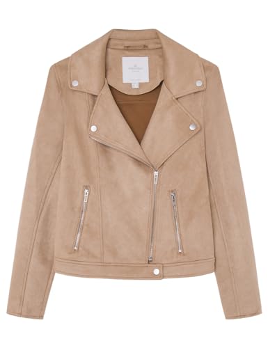 SPRINGFIELD Damen Suede Biker Jacket Jacke, TAN, 42