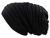 RW Rasta Stretch Lange Beanie Mützen, Schwarz, Einheitsgröße/XXL