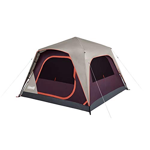 Coleman Unisex-Erwachsene Campingzelt | Skylodge Instant Tent, brombeerfarben, 4-Person