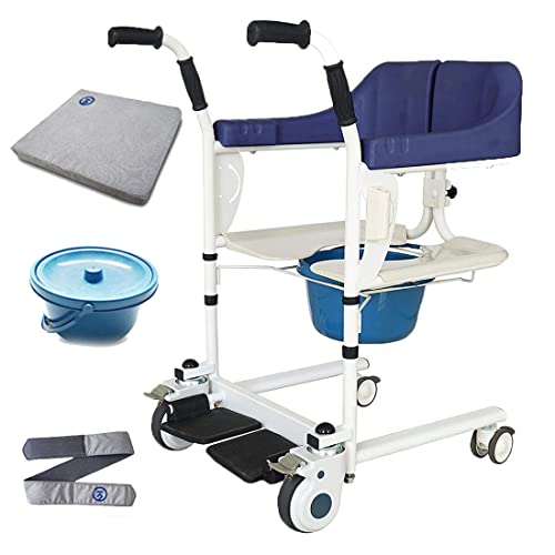 Patientenlift-Transfer-MobilitätsstuhlTransferstuhl, Transferrollstuhl, Rollstuhllift für ältere Menschen mit Behinderungen, Transferduschstuhl, Patiententransferstuhl mit Toilette und Kisse