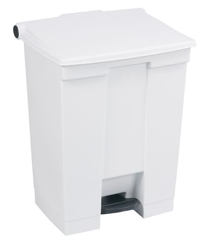 Rubbermaid Commercial 12 gal 68.1 Litre HDPE Step On Trash Can - White