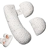 delr Mutterschaftskissen - Weiches, bequemes Schwangerschafts-Körperkissen, Schlafstütze für die Taille - Mutterschaftskissen mit abnehmbarem Kissenbezug, Must Haves für die Schwangerschaft