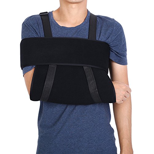 Einstellbar Arm Schulterstütze mit Bandage Armschlinge, Atmungsaktiv Bequeme Unterstützung für dislocated Humerus Fractured Humerus Discloated(L)