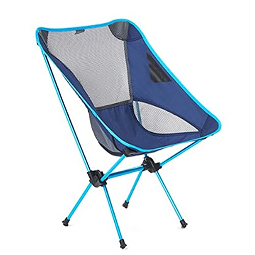 XANAYXWJ Praktischer Outdoor-Klappstuhl zum Camping, Angeln und Entspannen am Strand - Blauer Liegestuhl mit Nickerchenfunktion - Größe: 53 x 60 x 65 cm