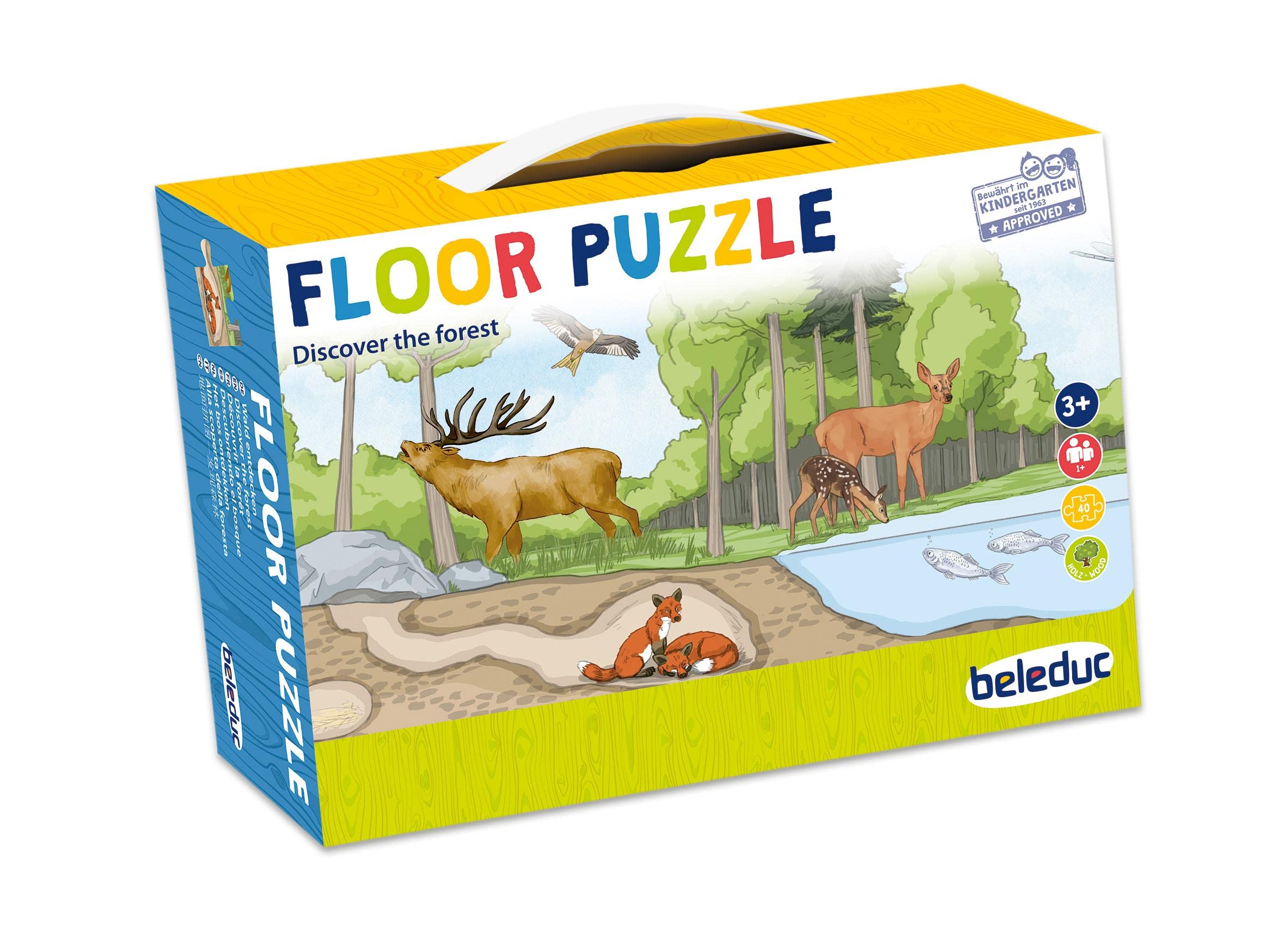 beleduc Bodenpuzzle Wald - Set mit 4 Kinder-Puzzles XL-Puzzle