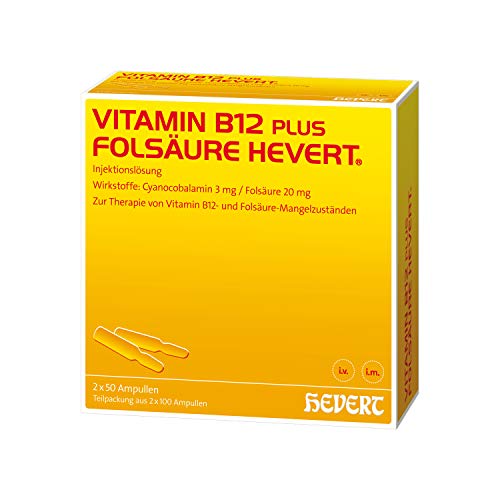 Vitamin B12 plus Folsäure Hevert Ampullen, 2x100 St. Ampullen