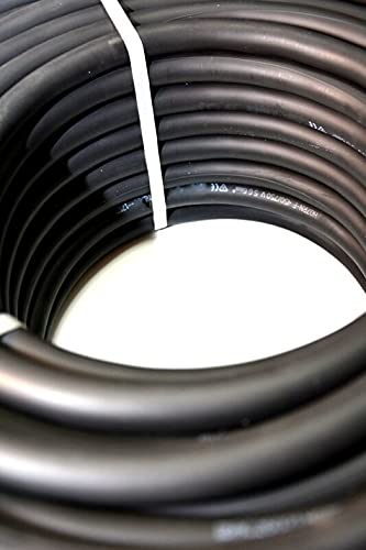 Hilark Schwarz Gummileitung H07RN-F 4x1,5 mm² 4g1,5 mm Gummischlauchleitung Kabel Leitung Außenbereich (100 meter, Schwarz)
