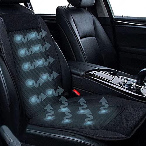 USMEI Kühlendes Autositzkissen 12V Automotive Einstellbare Temperatur Komfortable Kühlung Autositzkissen Luftventilator Massage Autositz