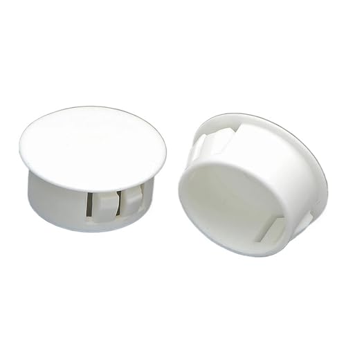 Kunststoff-Lochstopfen HP/SKT, runde Schnappkappen, 40/45/50/55/60/63/65/70/75 mm (Color : 55mm, Size : 10 PCS_White)