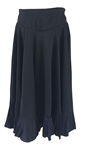 La Señorita Flamenco Rock Kinder Spanische Kleider schwarz 2 Volants (schwarz, Größe 14, 152-158, Länge 80 cm)