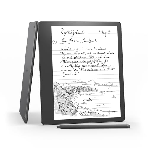 Wir stellen vor: Kindle Scribe, der erste Kindle mit Schreibfunktion, mit 10,2-Zoll-Paperwhite-Display mit 300 ppi, mit Premium-Eingabestift | 32 GB