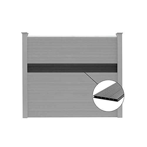 HOME DELUXE - WPC Sichtschutzzaun CALLADO - 1x Ersatzpaneel - Maße: 20,3 x 2 x 170 cm I Blickschutz Windschutz Sonnenschutz