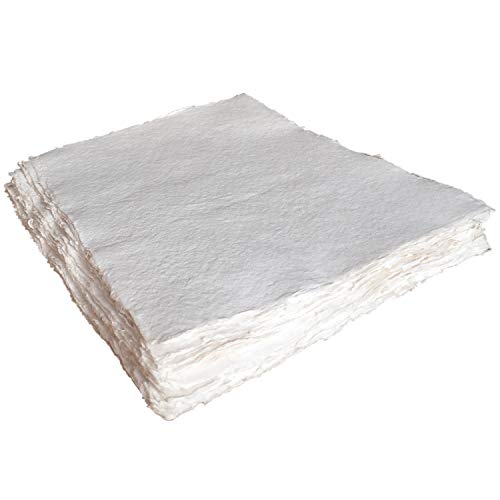 Indigo - Hadernpapier - handgeschöpft - 100 % Baumwolle - A2 - 20 Blatt