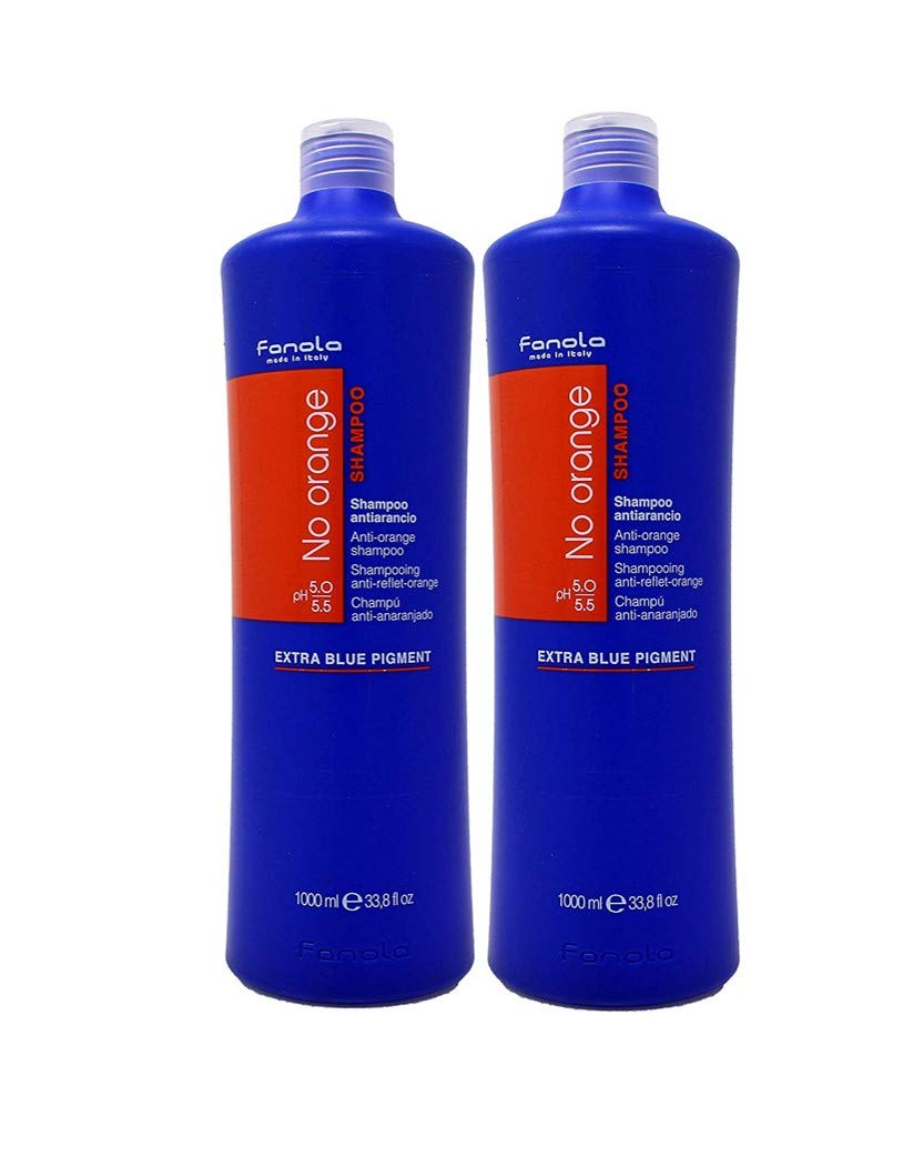 2er No Orange Anto Orange Shampoo Fanola Made in Italy Extra Blue Pigment 1000 ml
