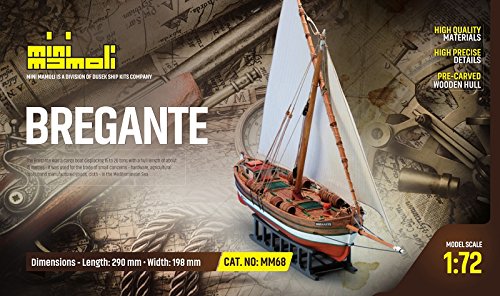 MINI MAMOLI - Modello Kit Barca BREGANTE-LEUDO MEDITERRANEO Serie MINIMAMOLI Scala 1:72 - DUS_MM68