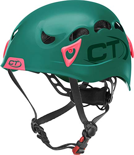 Climbing Technology Galaxy Helm Unisex - Erwachsene, Dunkelgrün/Pink, 50-61 cm
