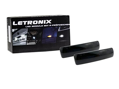 letronix LED Seitenblinker Blinker Module Smoke Schwarz geeignet für Discovery 3 2004-2009 / Discovery 4 2009-2017 / Freelander Typ LF 2006-2014 / Sport 2005-2013 mit E-Prüfzeichen