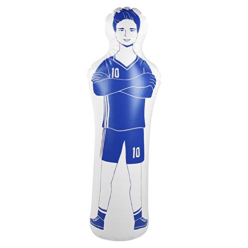 JULYKAI Soccer Dummy, Football Dummy, tragbar für Fußballzubehör Fitnessgeräte Fußballtraining Übungszubehör(Blue)