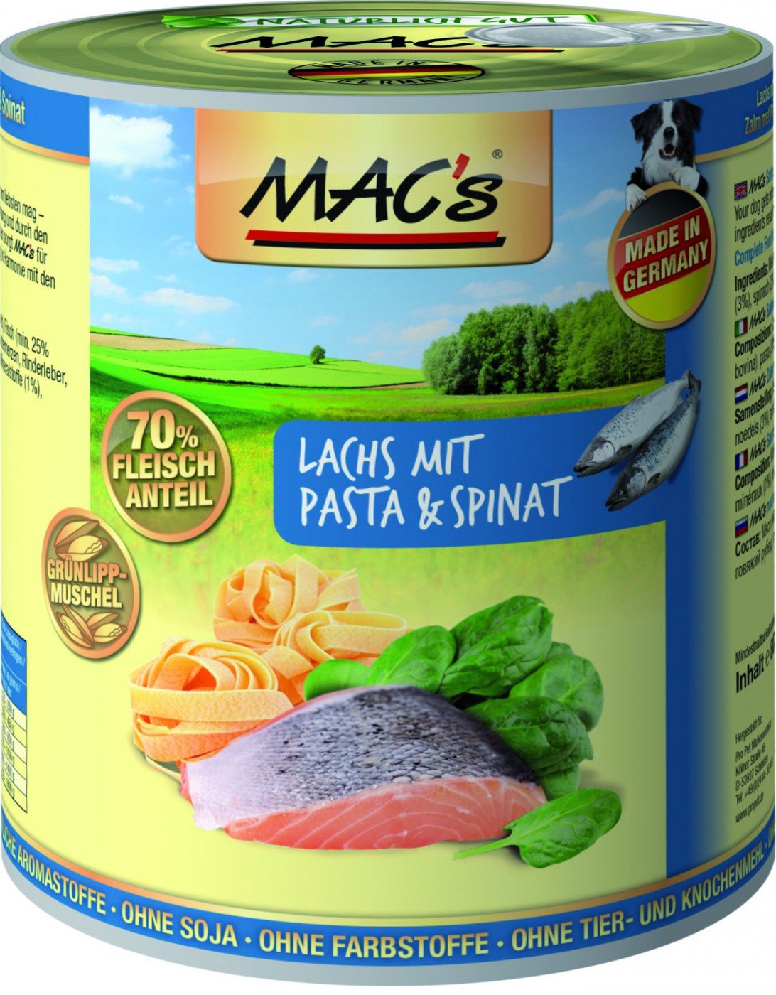MACs | Lachs mit Pasta & Spinat | 6 x 800 g