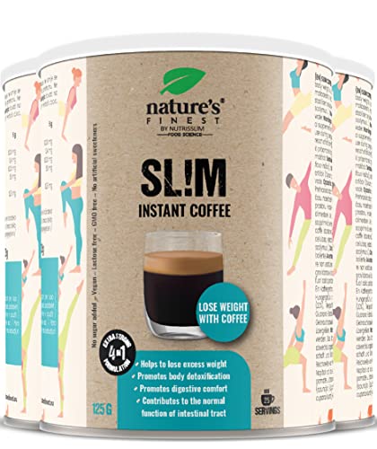 Nature's Finest von Nutrisslim SL!M ​​Kaffee | Kaffeegetränkemischung zur Verbesserung der Verdauung, zur Gewichtsabnahme und für mehr Energie | Vegan und vegetarisch
