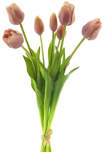 artplants.de Künstlicher Tulpenstrauß LONA, helllila, 45 cm, Ø15 cm - Künstlicher Blumen Bouquet