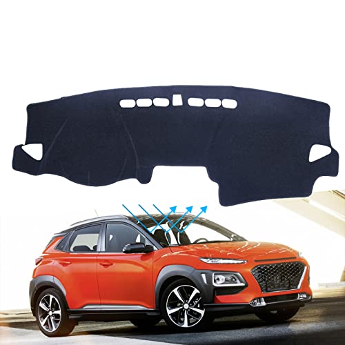 Armaturenbrett Abdeckung Schutzpolster, für Hyundai Kona 2017 2018 2019 2020 Autozubehör Armaturenbrett Sonnenschutz Anti UV Teppich Dashmat