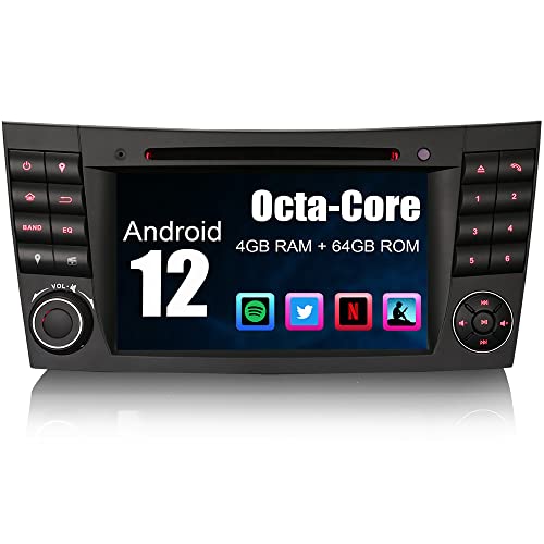 Android 12 [4G+64G] 8 Kern Autoradio Navi für Mercedes Benz E/CLS/G Klasse W211 W219 W463 Carplay Bluetooth WiFi OPS Canbus SWC A2DP DAB+DVB-T2 GPS