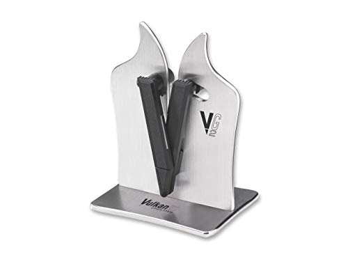 Vulkanus Unisex - Erwachsene Messerschärfer Professional G2 Schärfgerät, Silber, One Size