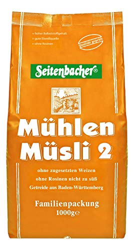 Seitenbacher Mühlen-Müsli 2 (ohne Rosinen), 4er Pack (4 x 1000 g Packung)