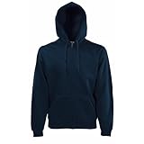 Fruit of the Loom Herren Zip Front Premium Kapuzenjacke, Blau (Marineblau), L