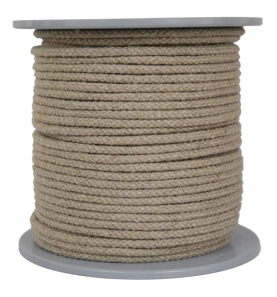 Gepotex Leinenseil/Seil aus Leinen/Flachsseil geflochten Natur Durchmesser ca. 6mm - Länge: 100 Meter - hergestellt aus naturbelassenem Leinengarn, biologisch abbaubar und umweltfreundlich