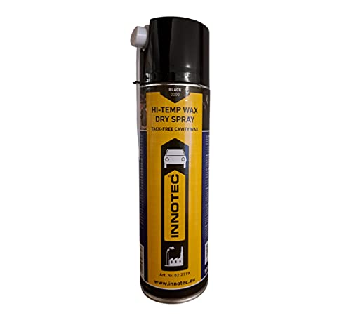 Innotec Hi-Temp Wax Spray Unterboden und Hohlraumschutz Fettspray Schwarz - Next Level Konservierung für Automotive & Industrie - Keine Anhaftung von Schmutz und Staub - 500ml Spraydose