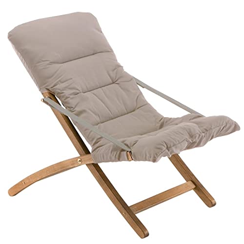 Fiam Linda Soft Liegestuhl aus Holz, gepolstert, Farbe Bibe