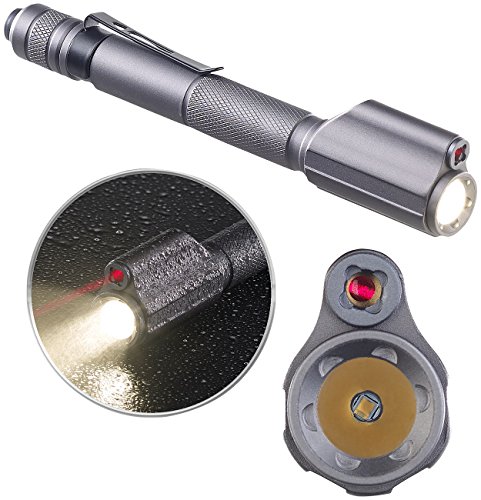 KryoLights Laserpointer: 2in1-Profi-Pen-Light, LED-Taschenlampe & Laser-Pointer, 110 lm, 3 W (Presenter)