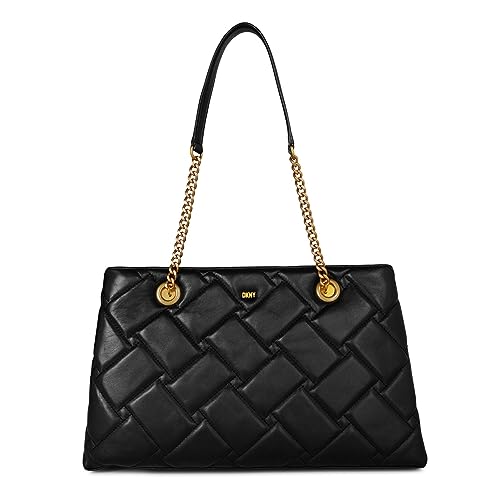DKNY Willow Leather Tote Bag Blk/Gold