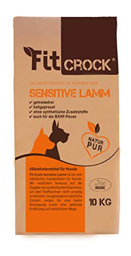 cdVet Naturprodukte Fit-Corck Sensitive Lamm Mini 10 kg - Hund - Futter - artgerechte Ernährung - getreidefrei - allergiearm - empfindliche Hunde - ausgewogene + hochwertige Zutaten - kaltgepresst -