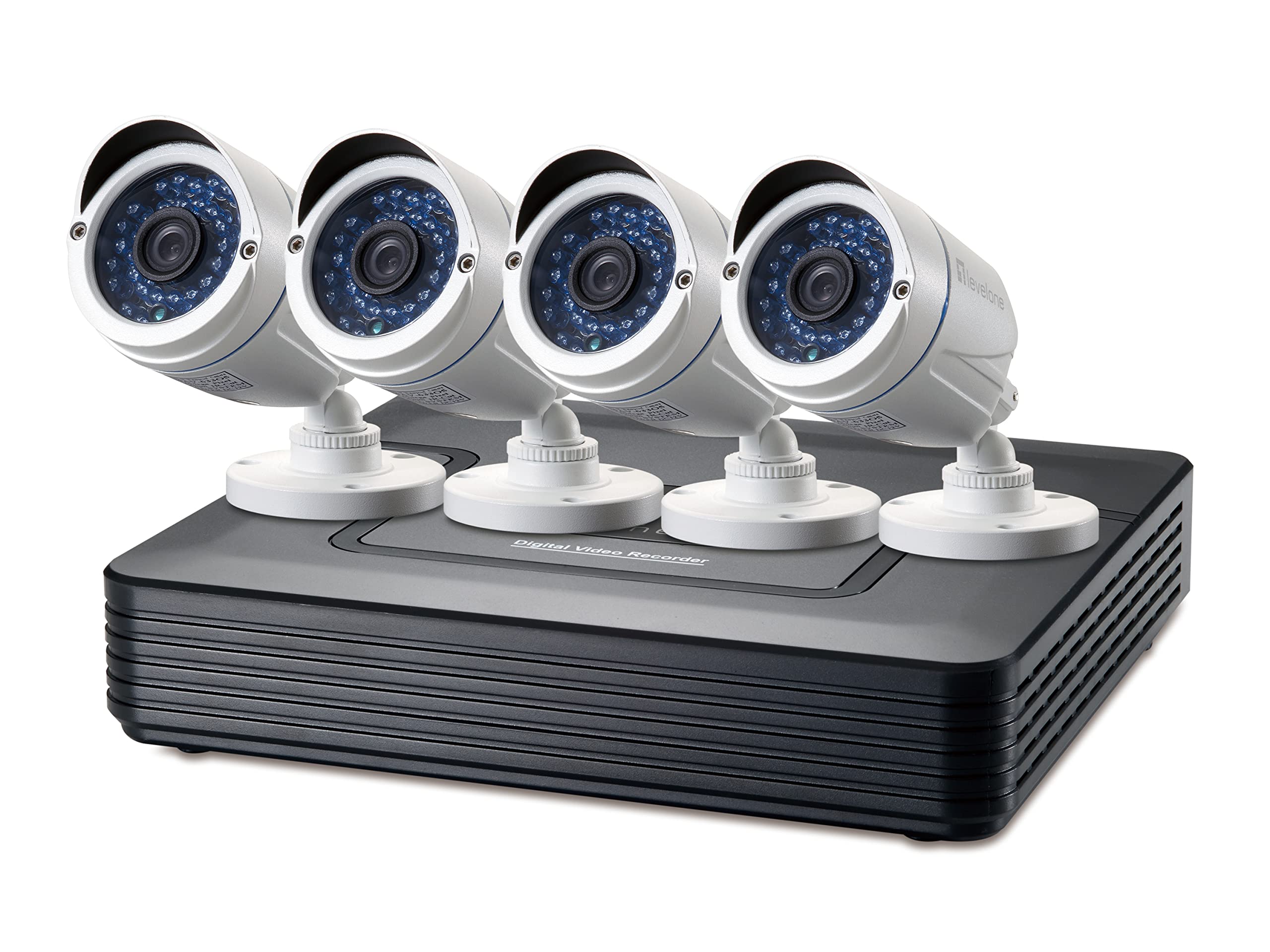 LevelOne CCTV DSK-8001, 8-Kanal-Überwachungskit Fix Out H.264 IR 4xCam inkl.