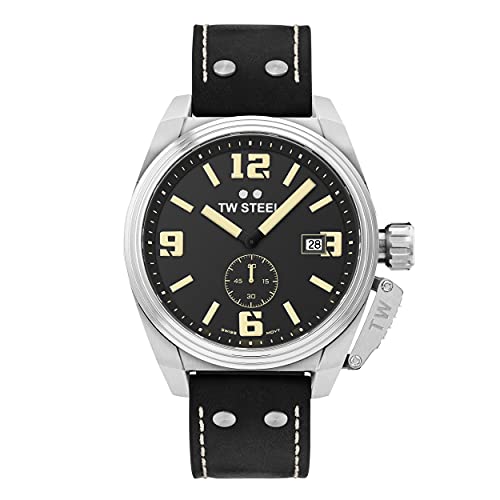 TW Steel Damen Analog Schweizer Quarzwerk Uhr mit Leder Armband TW1001
