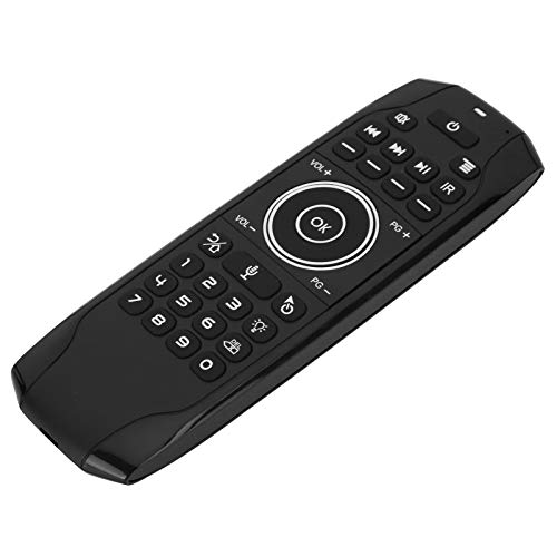 Voice Air Remote Mouse, 2.4G Wireless Keyboard Fly Mouse mit Integriertem 6-Achsen-Gyroskopsensor, IR-Lernfernbedienung Fly Air Mouse für PC-Computer, Smart TV, Android TV Box, Plug and Play