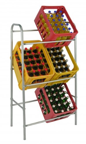 HI Flaschenkastenständer für 6 Kisten Getränkekistenständer Kastenständer Getränkekistenregal Flaschenkisten Halter